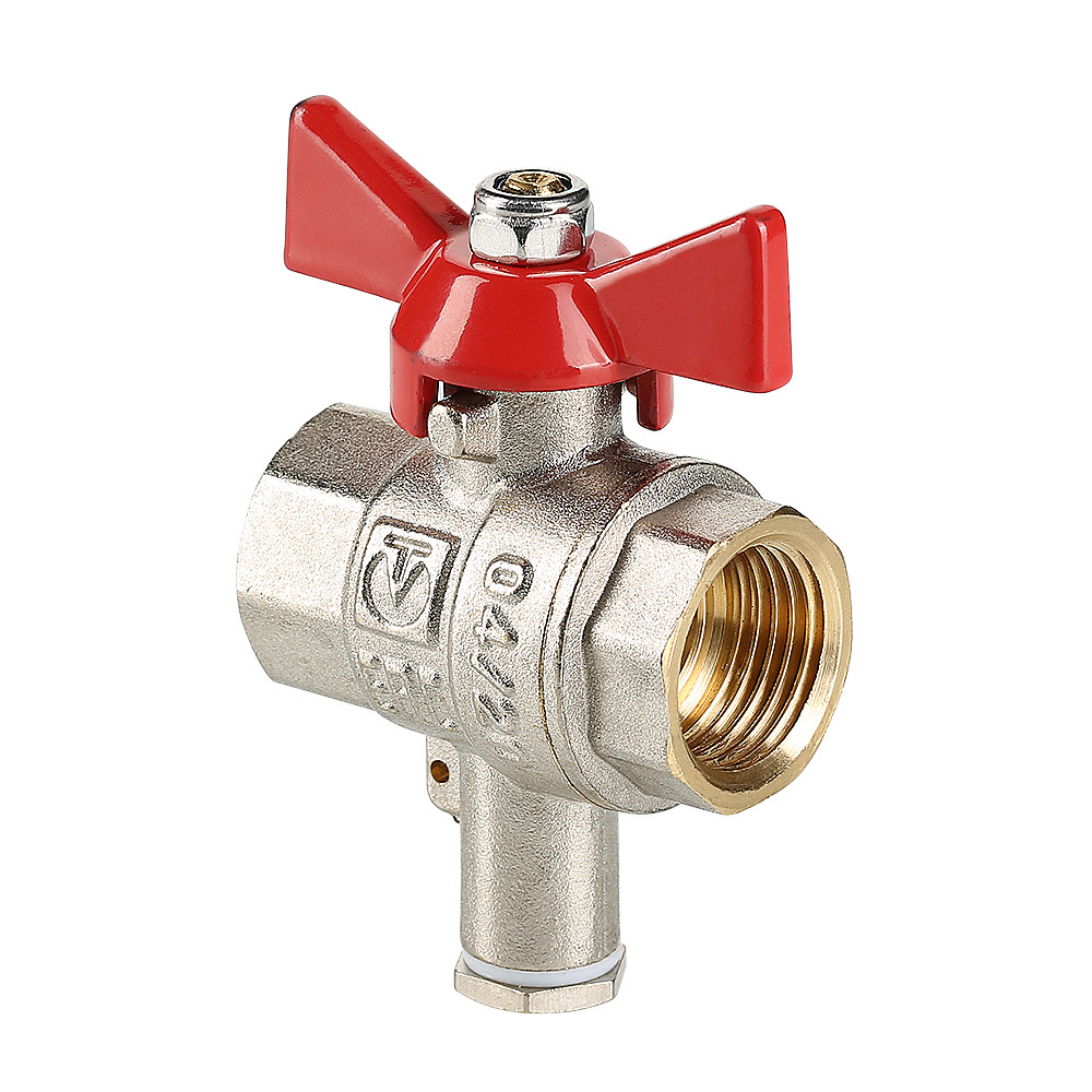 Кран шар. для подкл. датчика темп., 3/4"